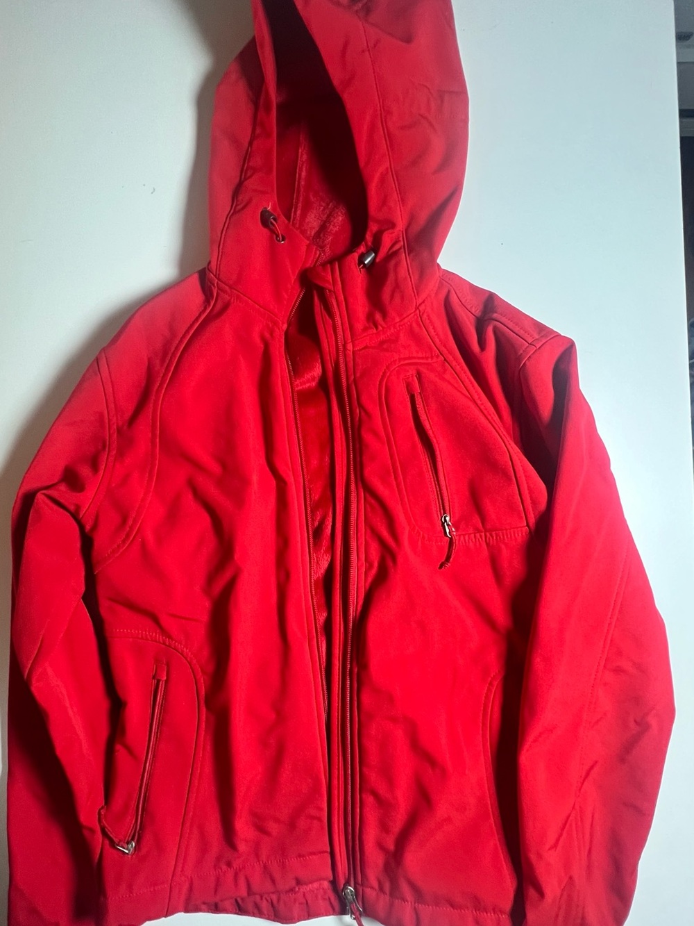Red Hooded Softshell Jacket